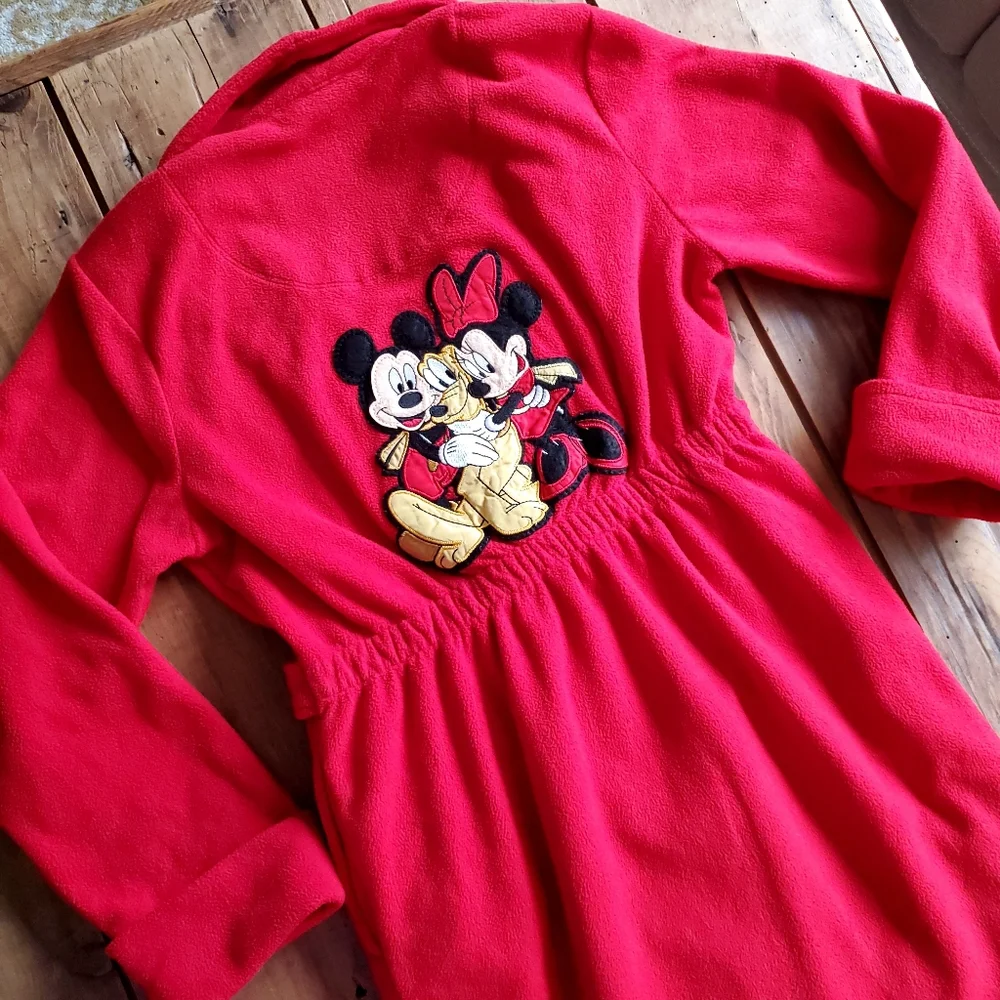 Disney Mickey Red Fleece Robe Junior Size Large